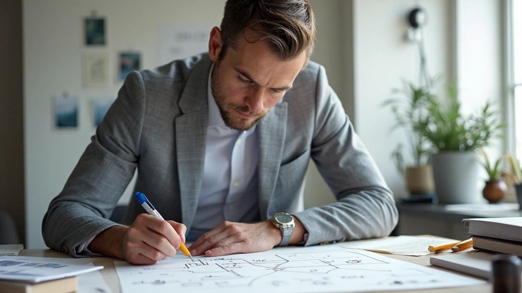 Designer schetst mobile-first wireframes met focus op thumb-zone en touch-interactie gebieden